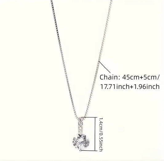 SINGLE RINGSTONE PENDANT NECKLACE