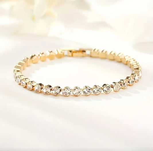 GOLD TENNIS BRACELET