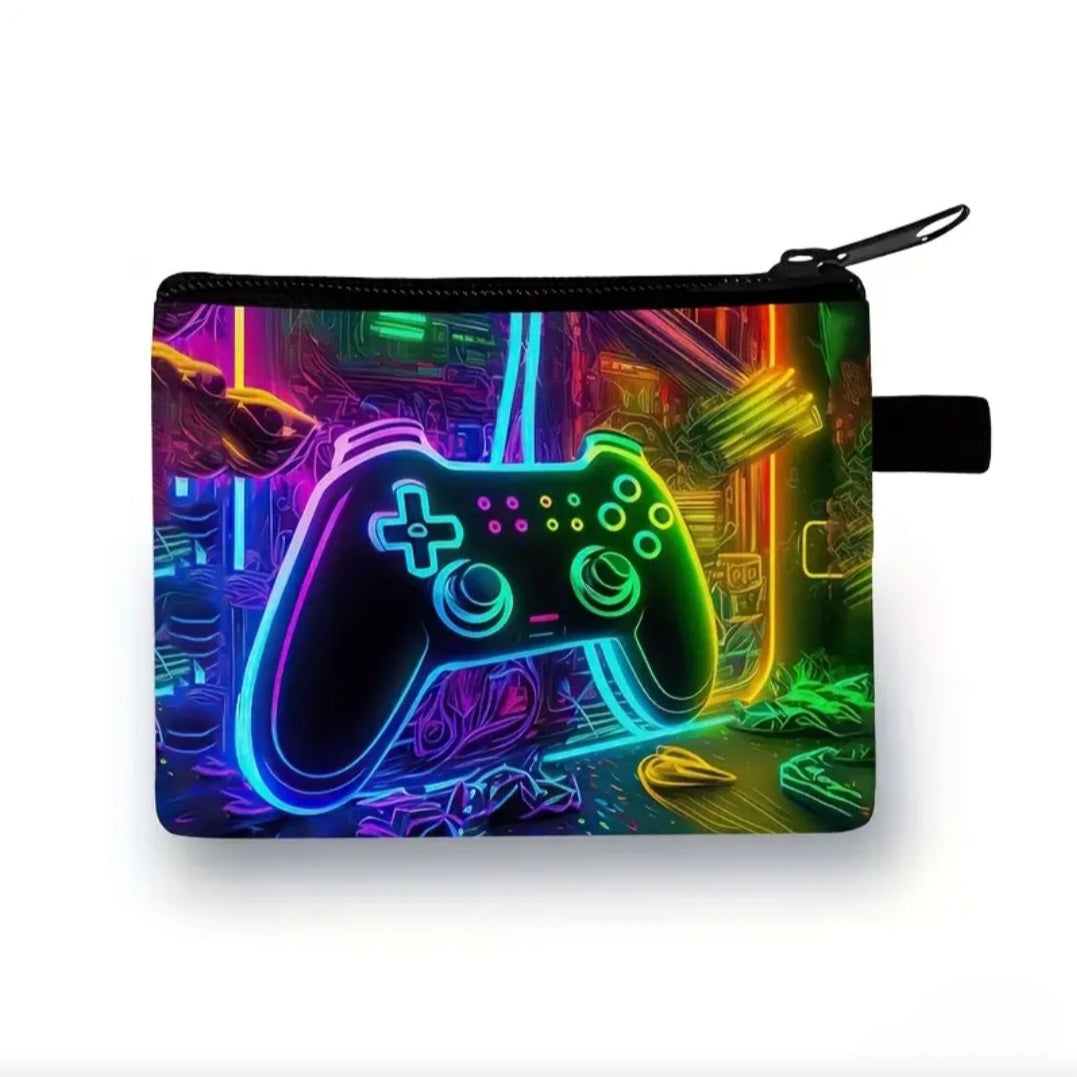 NEON GAMING CONTROLLER PURSE