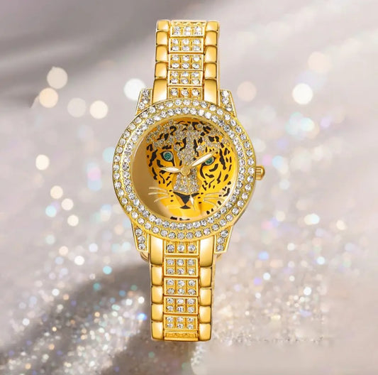 TIGER FACE BLING WATCH
