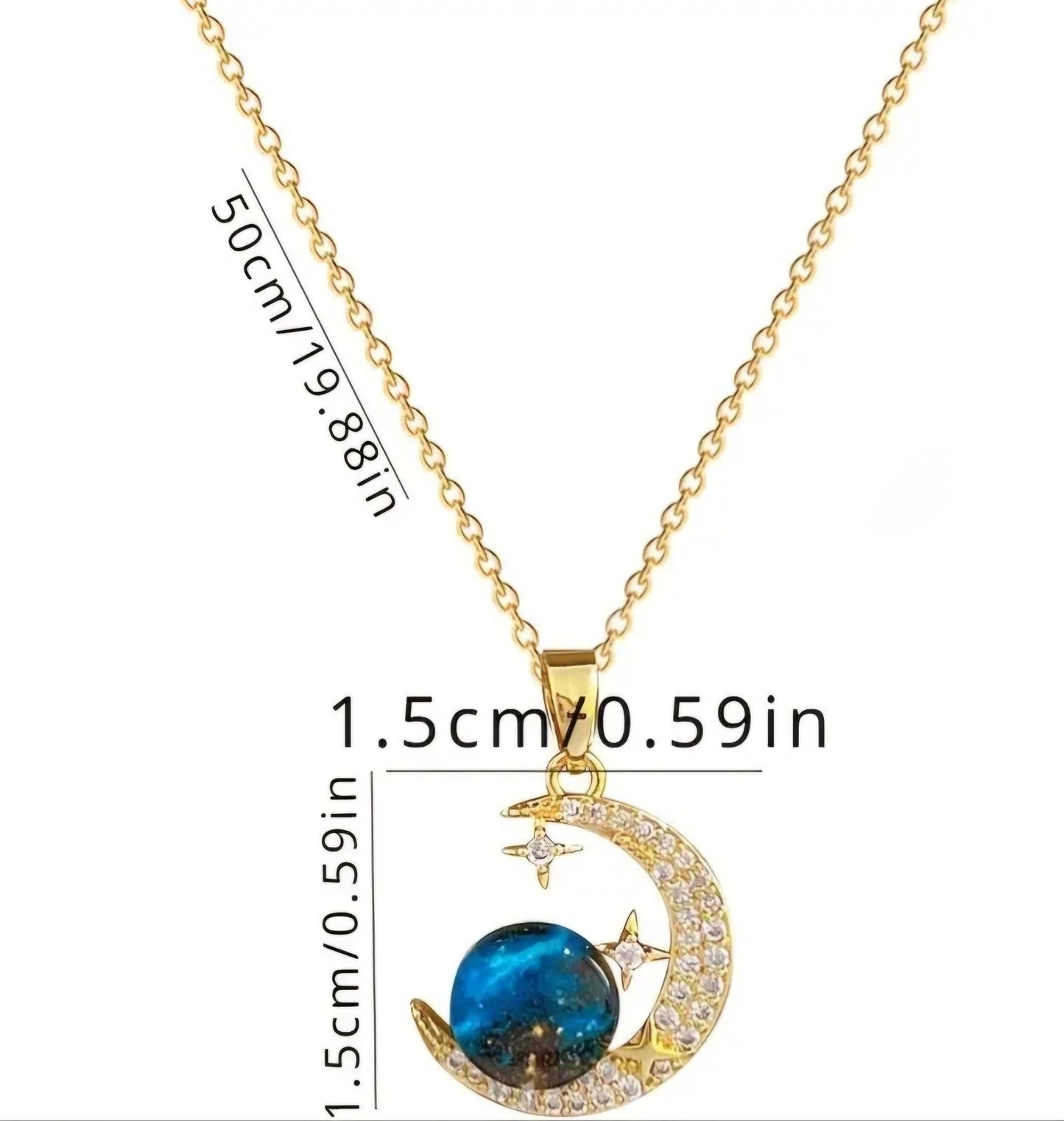 SPACE MOON NECKLACE