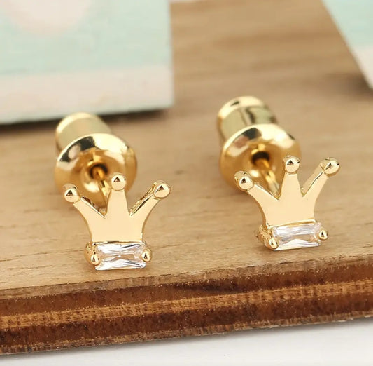 GOLDEN CROWN EARRINGS