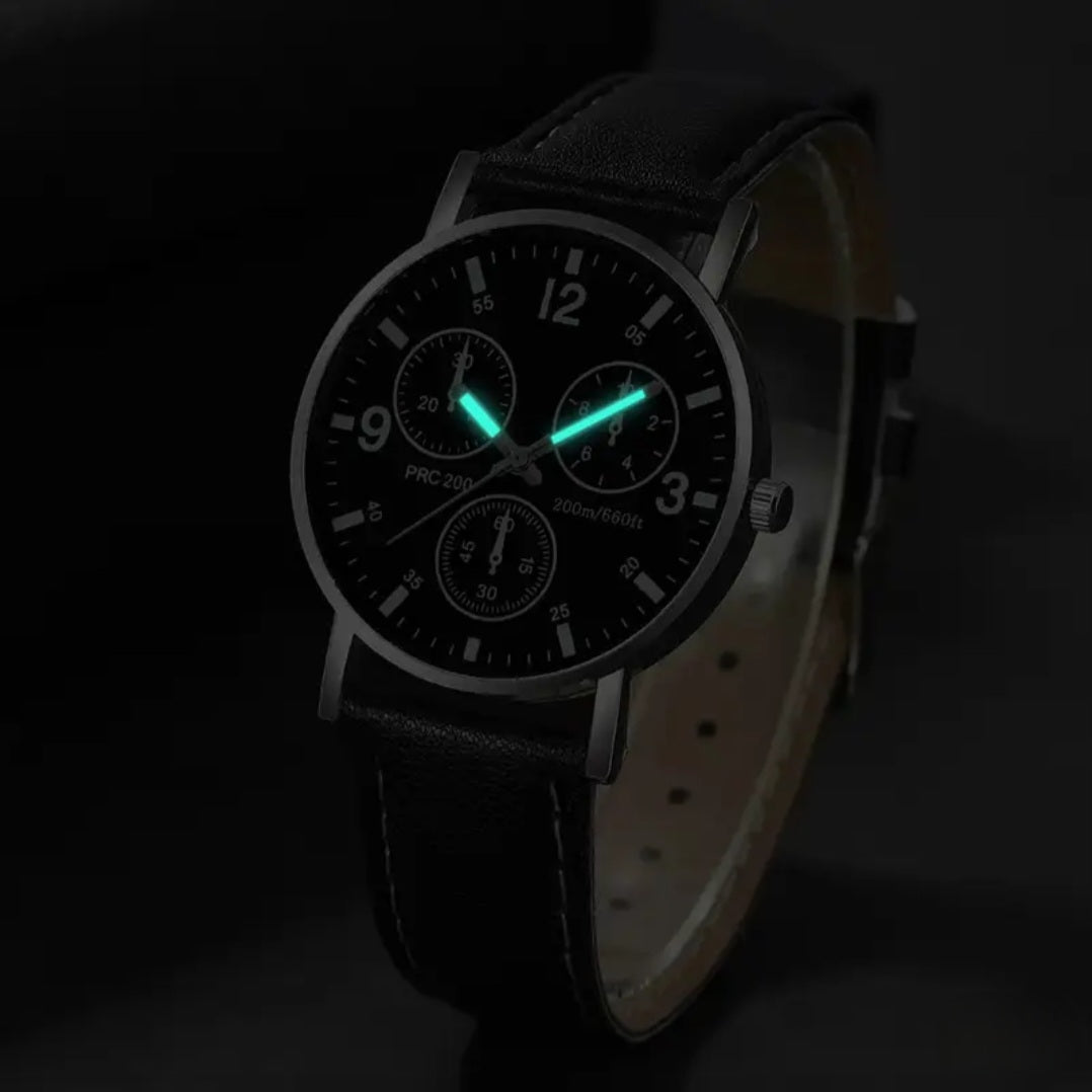 GLOW IN DARK BLACK WATCH