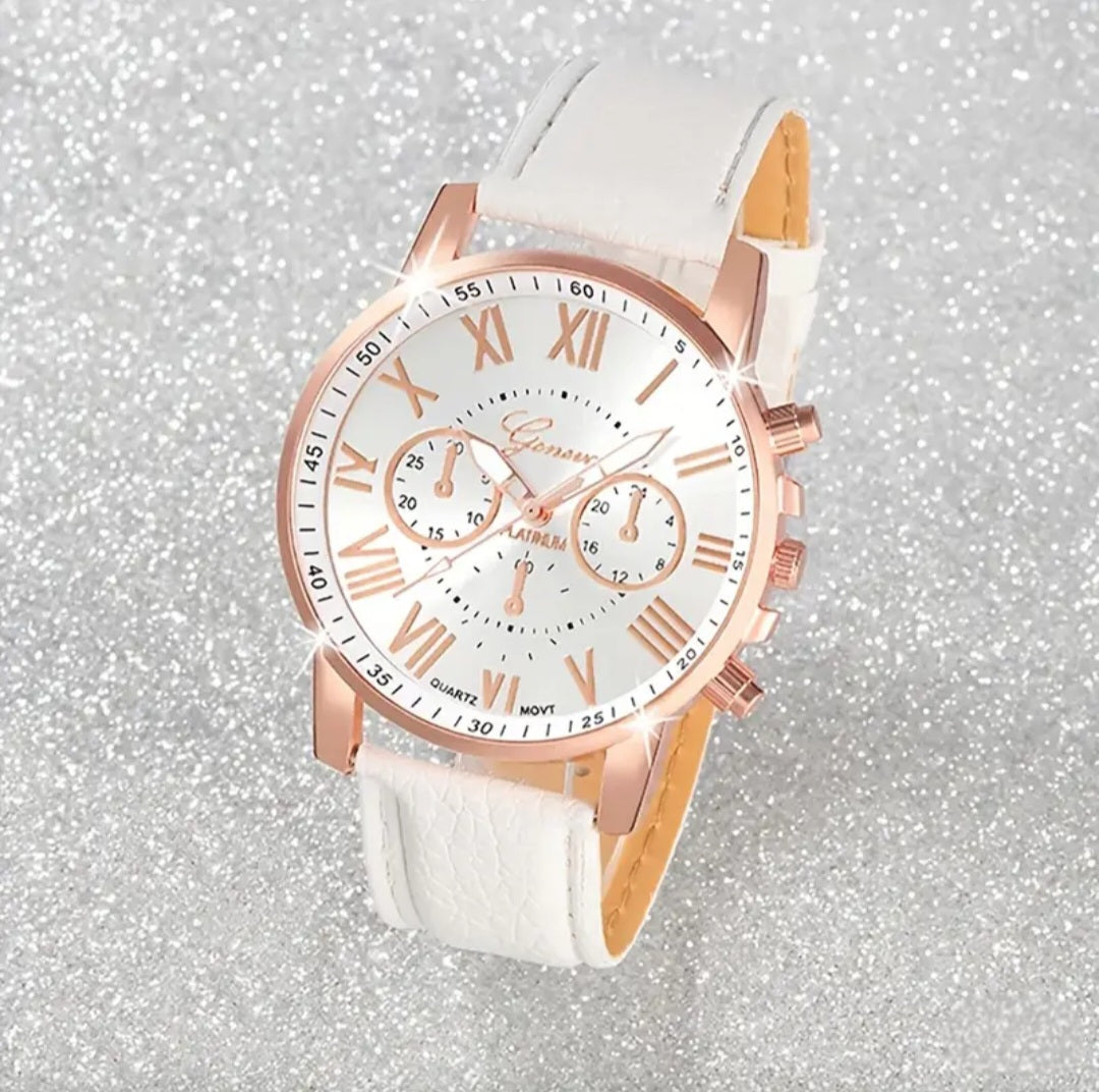 WHITE & ROSE GOLD WATCH
