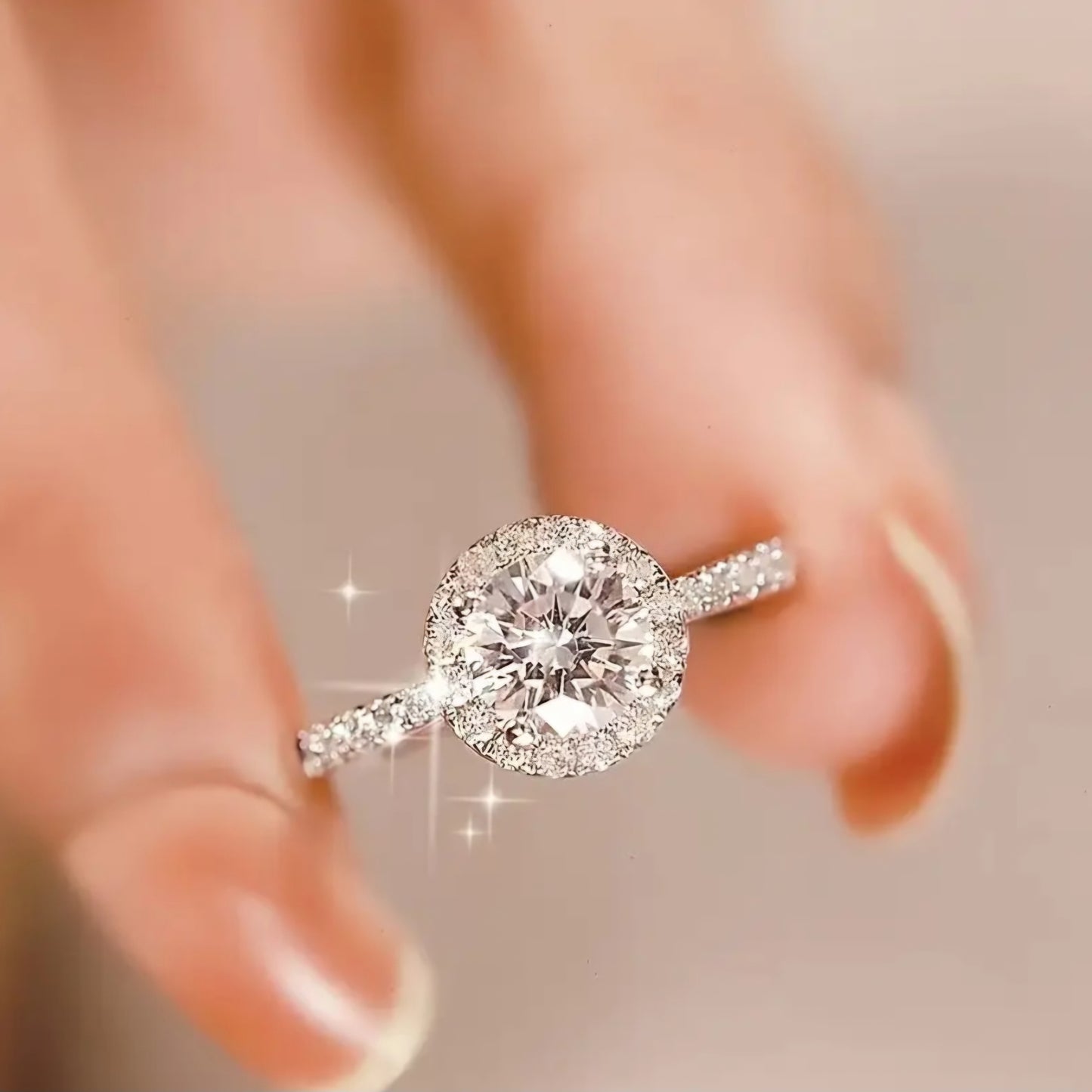 CUBIC ZIRCONIA ROUND RING