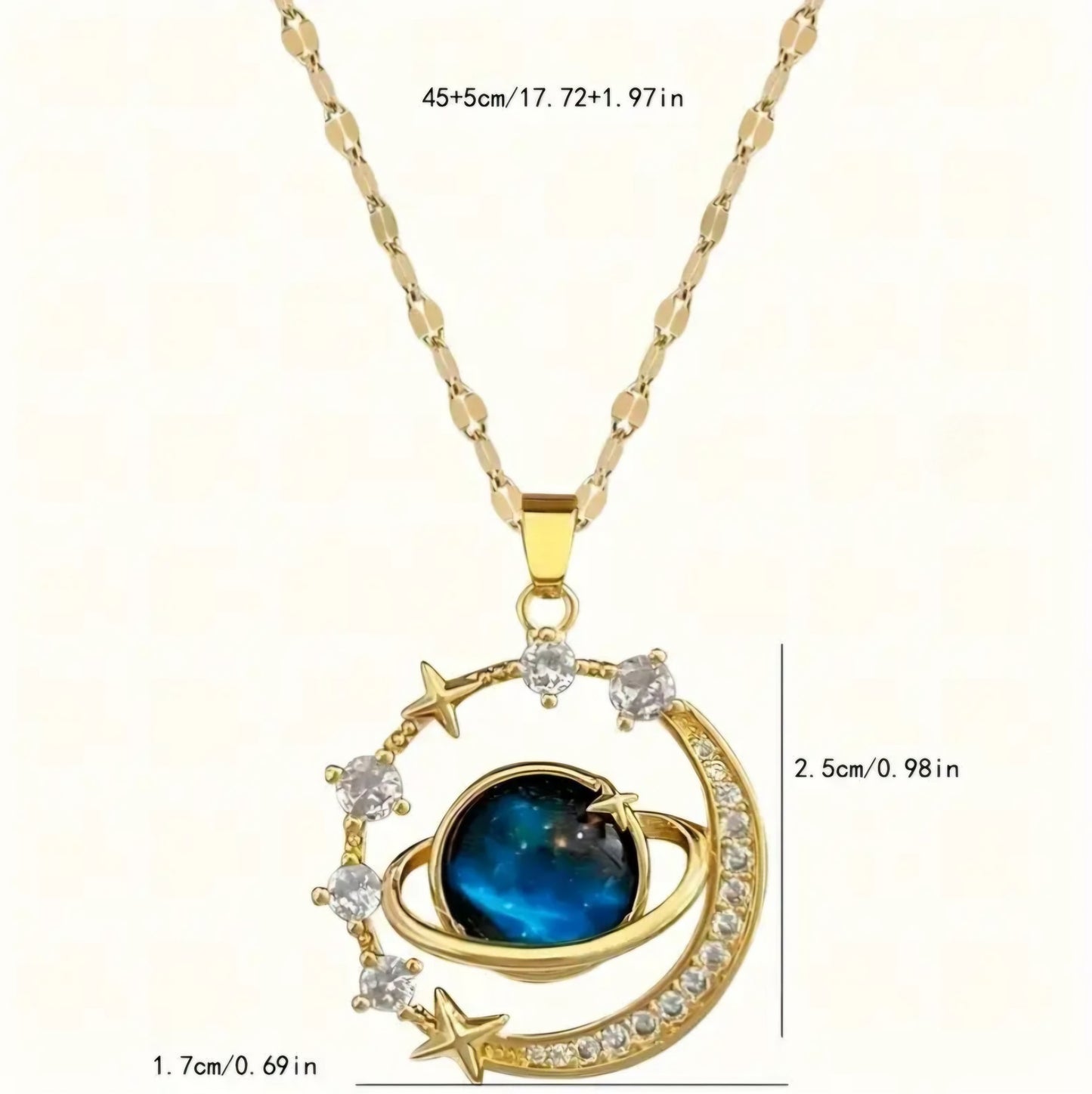 SPACE MOON STAR NECKLACE