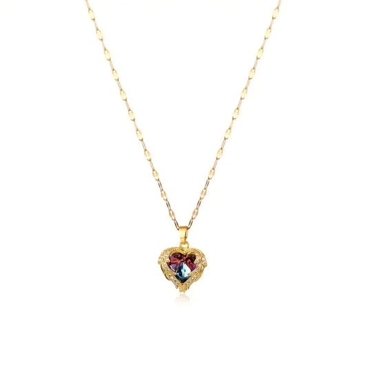 ELEGANT PINK HEART NECKLACE
