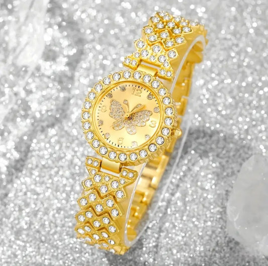 BUTTERFLY WATCH & BRACELET SET