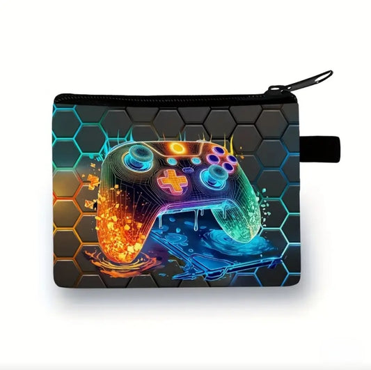 NEON GRID GAME CONTROLLER PURSE