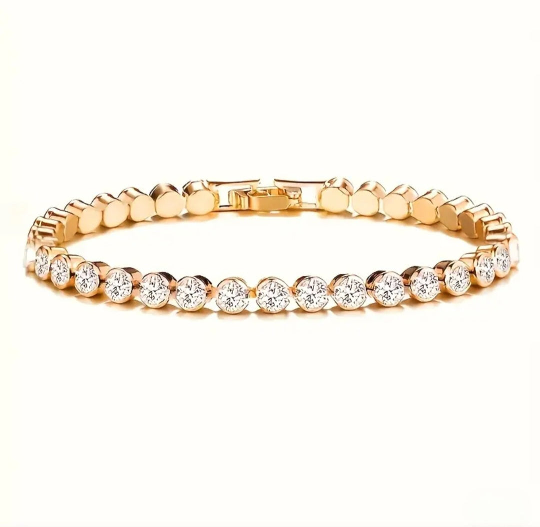 GOLD TENNIS BRACELET