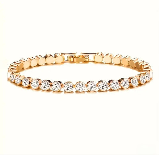 GOLD TENNIS BRACELET