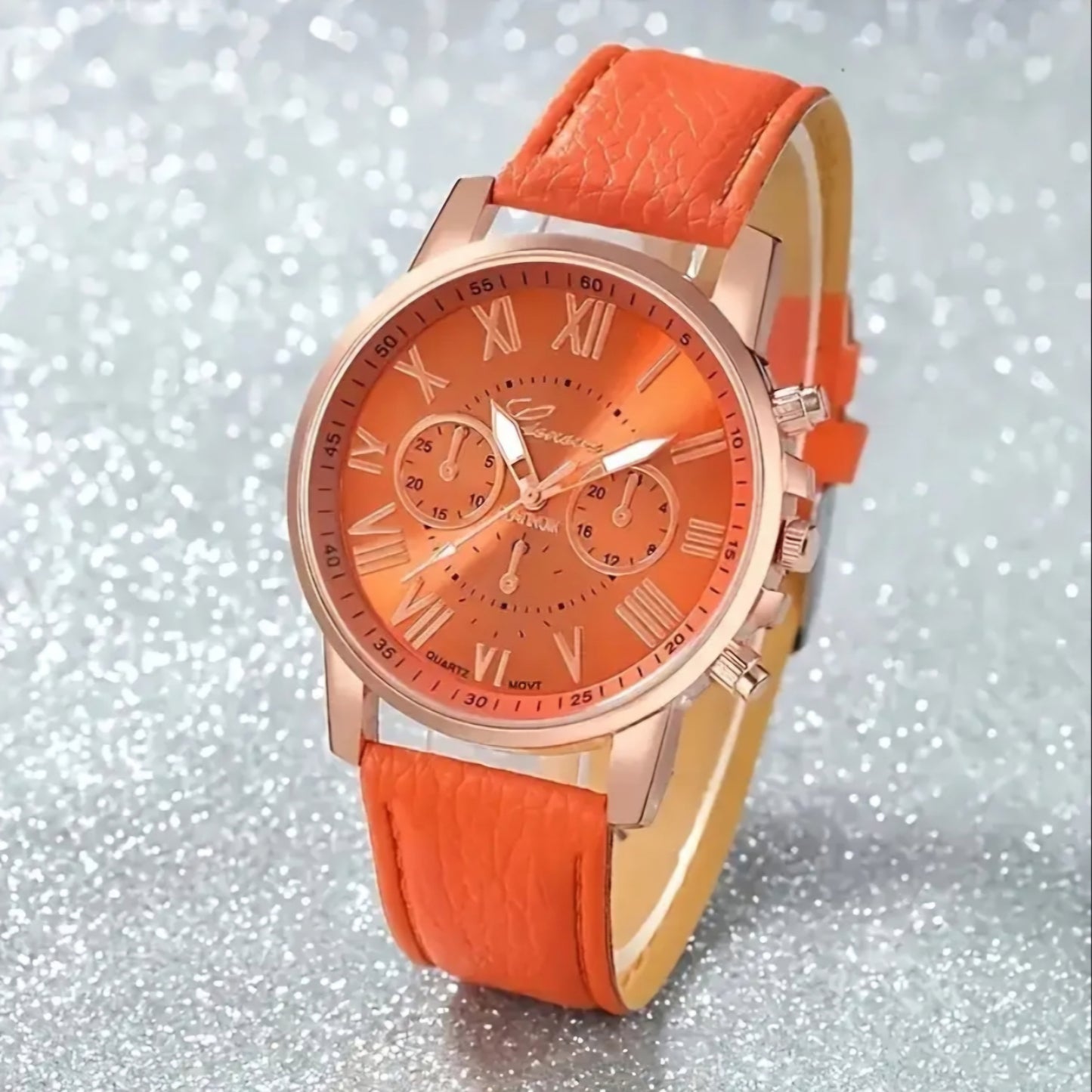 ORANGE & ROSE GOLD WATCH